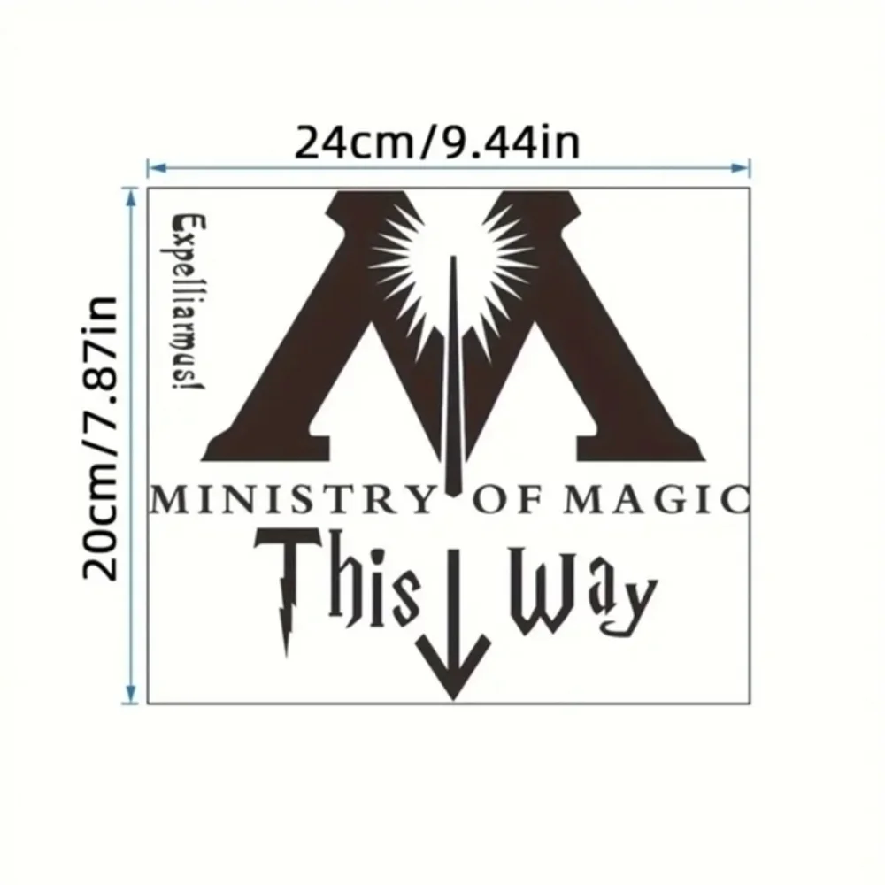 Harry Potter Ministry of Magic Quote Vinyl‎ Decal Stickers Bathroom Wall Art